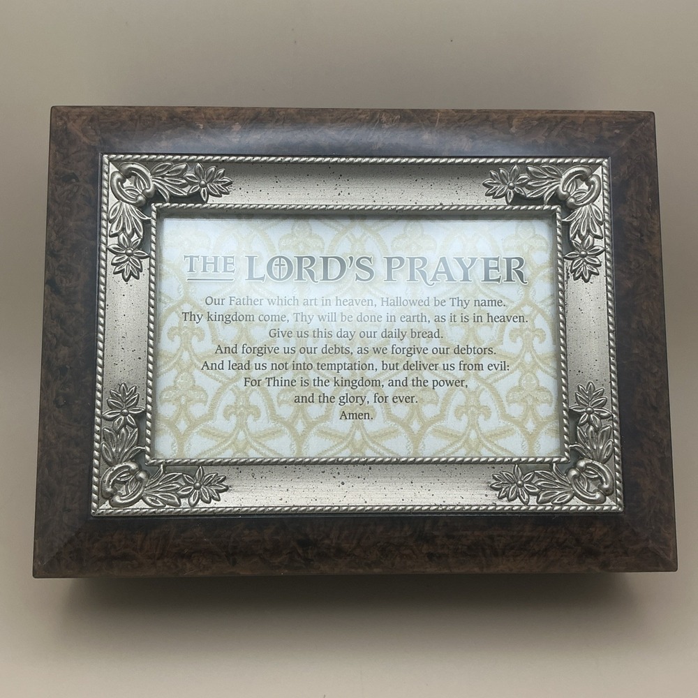Sankyo Cottage Garden, Lord's Prayer, Musical Jewelry‎ Box.